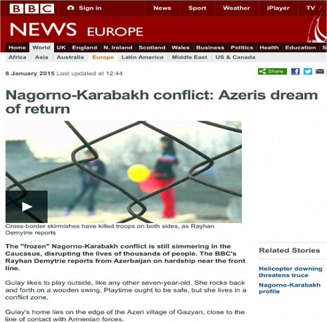 BBC News: "Nagorno-Karabakh conflict: Azeris dream of return" 